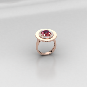 RUBY HALO RING S37 RUBY HALO RING S37