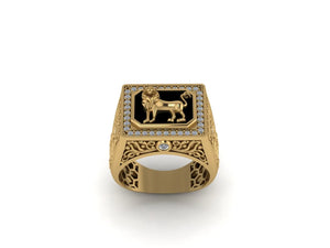 LION ENAMEL RING S52 LION ENAMEL RING S52
