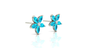 Diamond Petal Charm Earrings Diamond Petal Charm Earrings