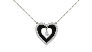 Gleaming Heart Enamel Necklace Gleaming Heart Enamel Necklace