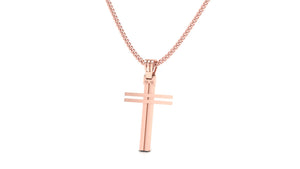 Sleek Dual - Bar Cross Necklace Sleek Dual - Bar Cross Necklace