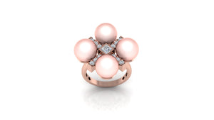 Four - Pearl Clover Ring Four - Pearl Clover Ring