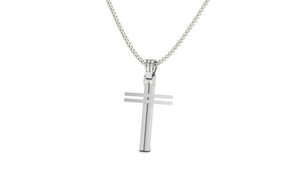 Sleek Dual - Bar Cross Necklace Sleek Dual - Bar Cross Necklace