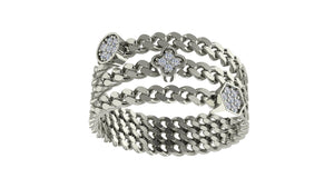 Diamond - Studded Chain Ring Diamond - Studded Chain Ring