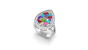 Radiant Multicolor Gemstone Ring Radiant Multicolor Gemstone Ring