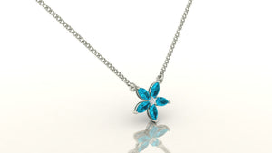 Diamond Petal Charm Necklace Diamond Petal Charm Necklace
