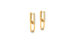 Sparkling Oval Hoops Earring Sparkling Oval Hoops Earring