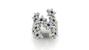 Dazzling Flower Cluster Ring Dazzling Flower Cluster Ring