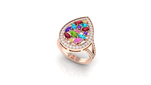 Radiant Multicolor Gemstone Ring Radiant Multicolor Gemstone Ring