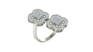 Double Flower Diamond Ring Double Flower Diamond Ring