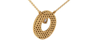 Ruby Circle Enamel Necklace Ruby Circle Enamel Necklace