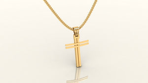 Sleek Dual - Bar Cross Necklace Sleek Dual - Bar Cross Necklace