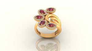 Blossom Ruby Cluster Ring Blossom Ruby Cluster Ring