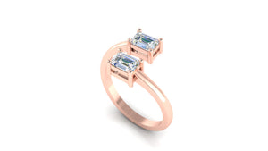 Dual Emerald Charm Ring Dual Emerald Charm Ring