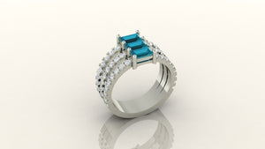 Triple Emerald Radiance Ring Triple Emerald Radiance Ring
