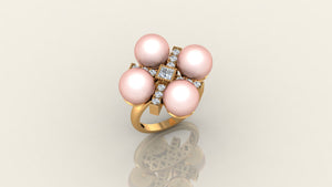 Four - Pearl Clover Ring Four - Pearl Clover Ring