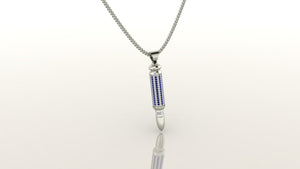 Elegant Sapphire Bullet Necklace Elegant Sapphire Bullet Necklace