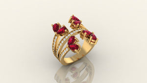 Triple Band Sapphire Ring Triple Band Sapphire Ring