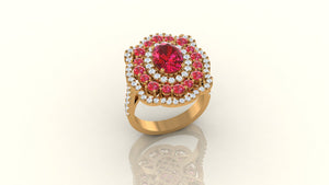 Sapphire Elegance Halo Ring S233 Sapphire Elegance Halo Ring S233