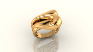 Stylish Two - Tone Wave Ring Stylish Two - Tone Wave Ring