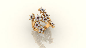 Dazzling Flower Cluster Ring Dazzling Flower Cluster Ring