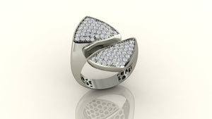 Sparkling Leaf Design Ring Sparkling Leaf Design Ring