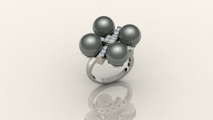 Four - Pearl Clover Ring Four - Pearl Clover Ring