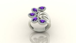 Blossom Ruby Cluster Ring Blossom Ruby Cluster Ring