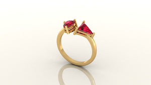 Heartfelt Duo Emerald Ring Heartfelt Duo Emerald Ring