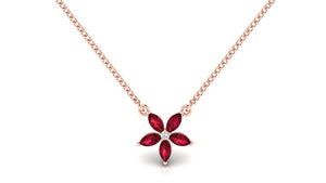 Diamond Petal Charm Necklace Diamond Petal Charm Necklace