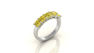 EMERALD CUT BAND S814 EMERALD CUT BAND S814