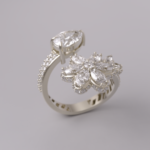 FLOWER PEAR RING S99 FLOWER PEAR RING S99