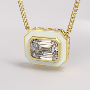 Enamel Emerald Pendent S109 Enamel Emerald Pendent S109