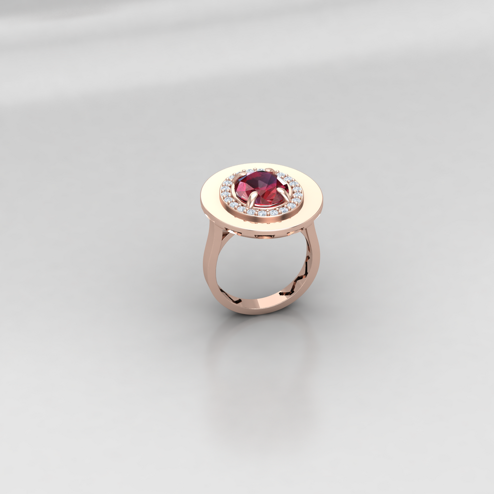RUBY HALO RING S37