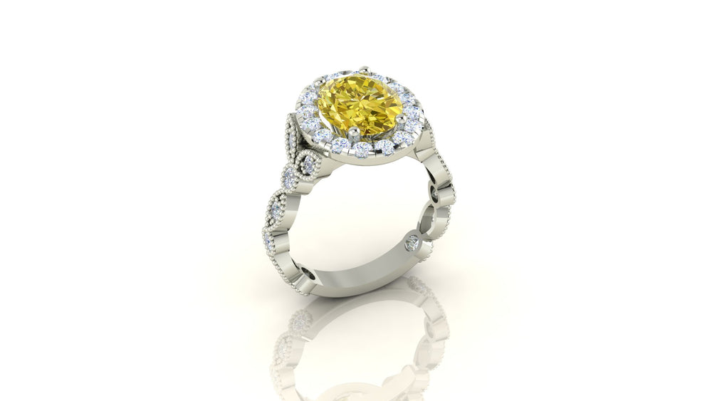 OVAL ENGAGMENT RING S847