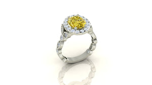 OVAL ENGAGMENT RING S847