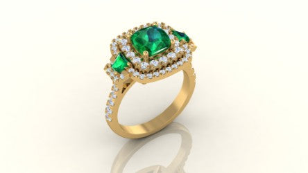 Engagement Ring cushion cut S856