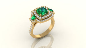 Engagement Ring cushion cut S856