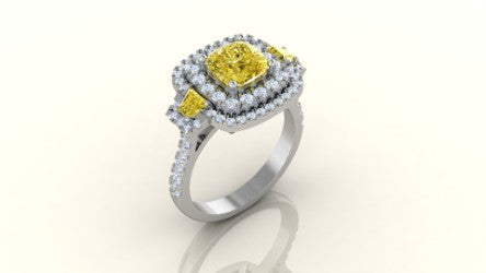 Engagement Ring cushion cut S856