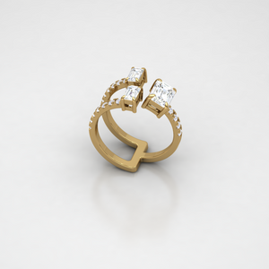 3 STONE EMERALD RING