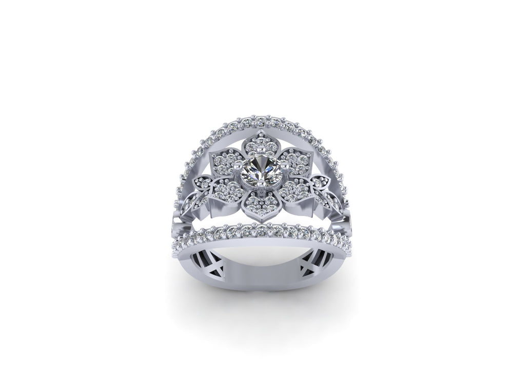 Royal Crown Natural Diamond Statement Ring S59