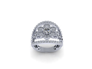Royal Crown Natural Diamond Statement Ring S59