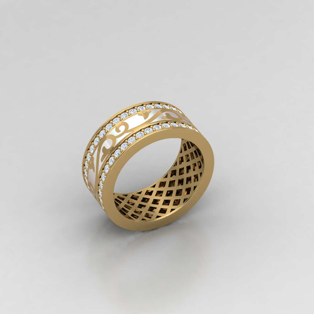 FLORAL ENAMEL RING S29