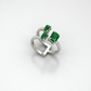 3 STONE EMERALD RING