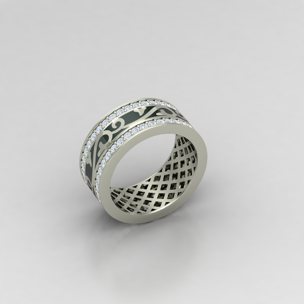 FLORAL ENAMEL RING S29