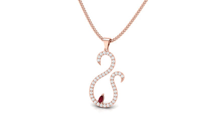 Ruby Teardrop Necklace