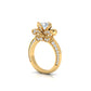 Oval Sapphire Twist Halo Ring