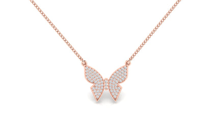 Radiant Butterfly Charm Necklace