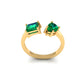 Twin Emerald Elegance Ring