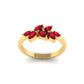 Scarlet Sparkle Cluster Ring